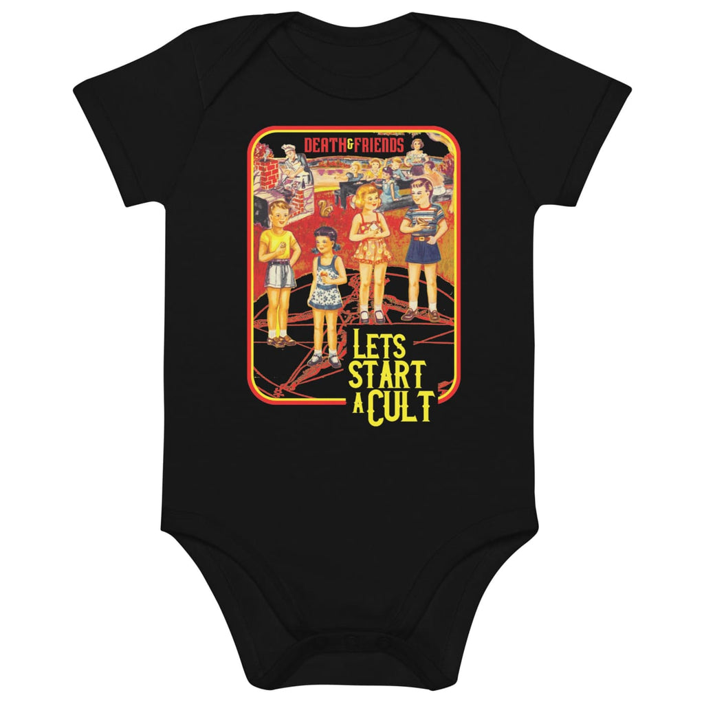 Organic cotton Lets Start a Cult Baby Bodysuit - Death and 