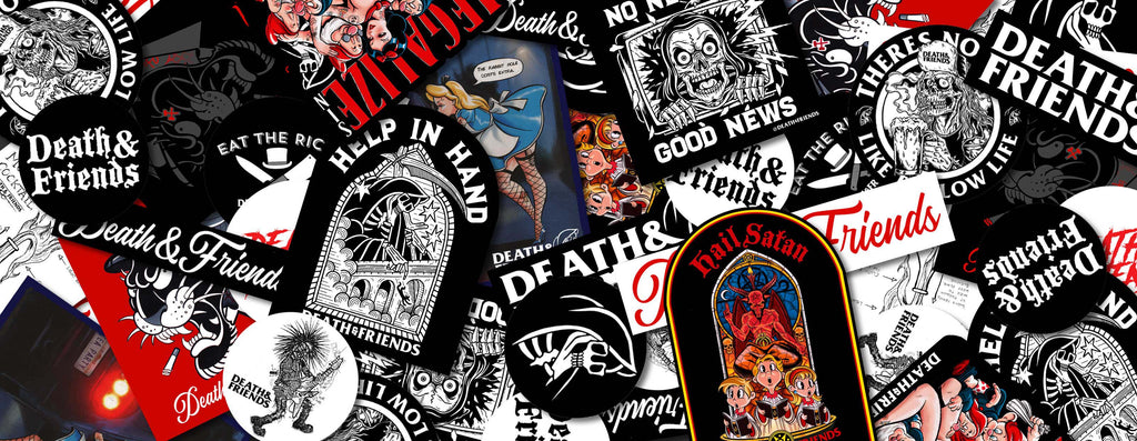 Death and Friends: Stickers - Underground Streetwear Brand 