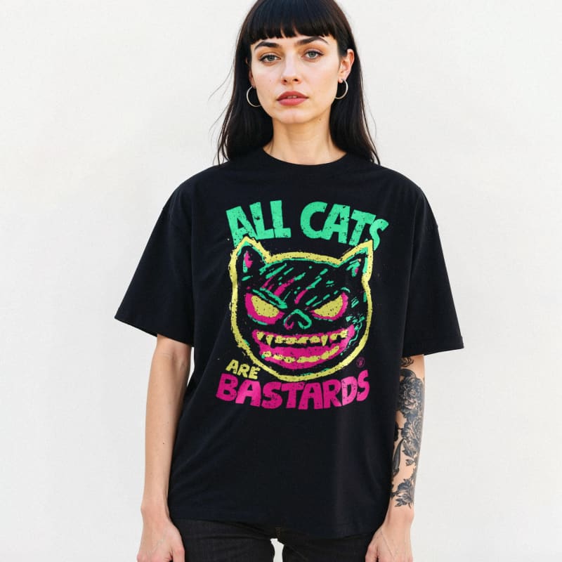 All Cats Are Bastards ACAB Shirt - Death and Friends - 1312