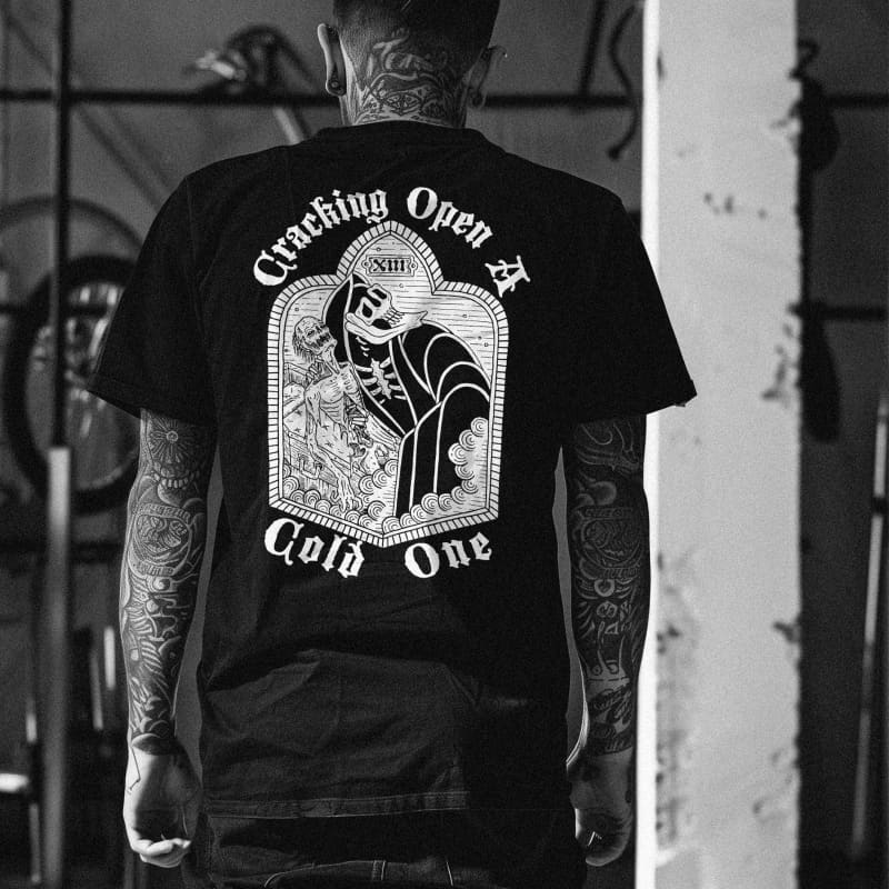 Crack Open a Cold One T-shirt - Death and Friends - Beer