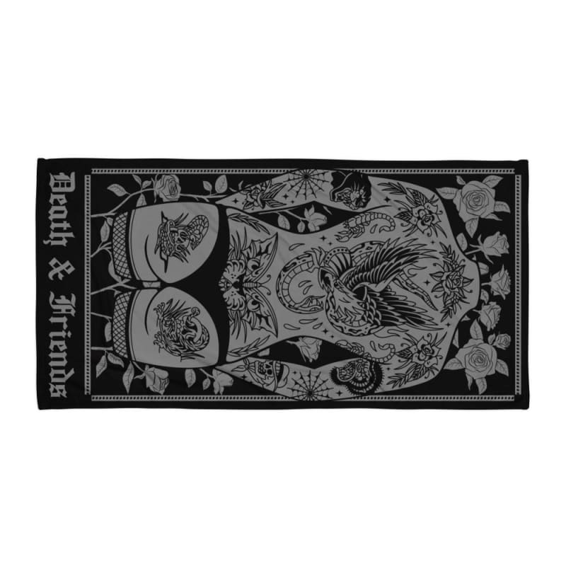 Goth Tattooed Lady Beach Towel - Alternative Swimwear Goth