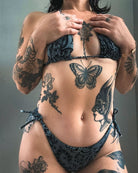 ’Gothic’ Old School Tattoo Recycled String Bikini