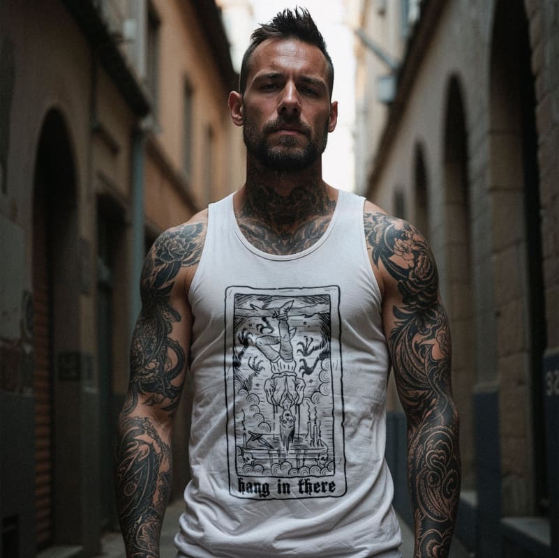 Hang in There Tank Top Vest - Death and Friends - Mystic