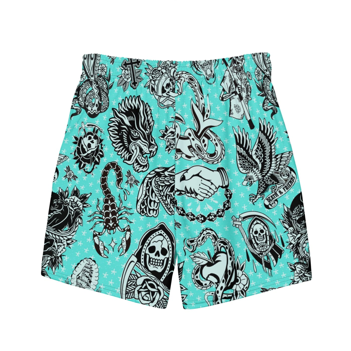 ’Nautical’ Old School Tattoo Eco Swim Shorts - Death &