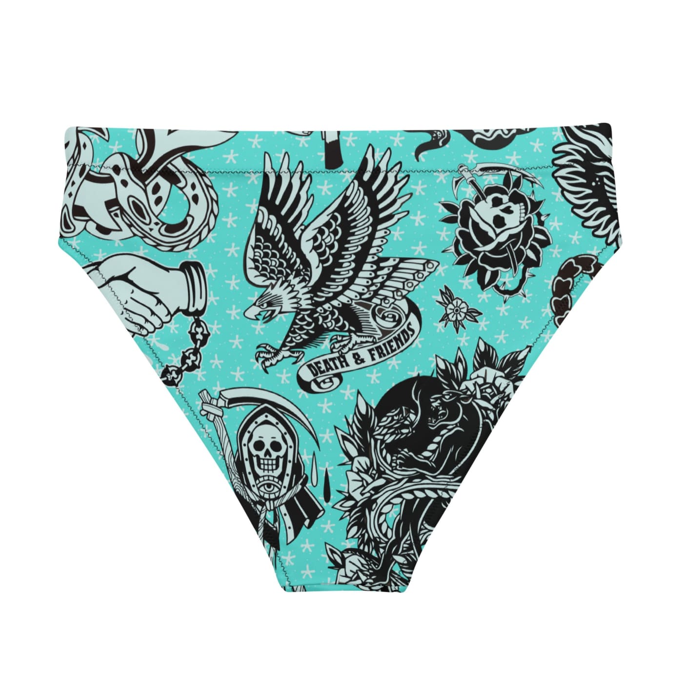 ’Nautical’ Old School Tattoo high-waisted bikini bottom