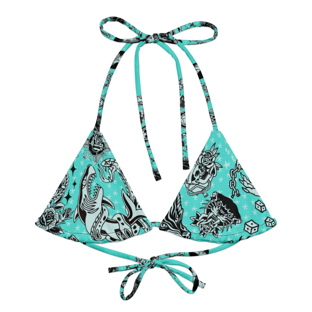 ’Nautical’ Tattoo Eco-Friendly String Bikini Top