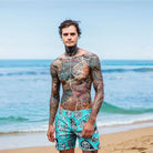 ’Nautical’ Traditional Tattoo Eco Swim Shorts - Punk