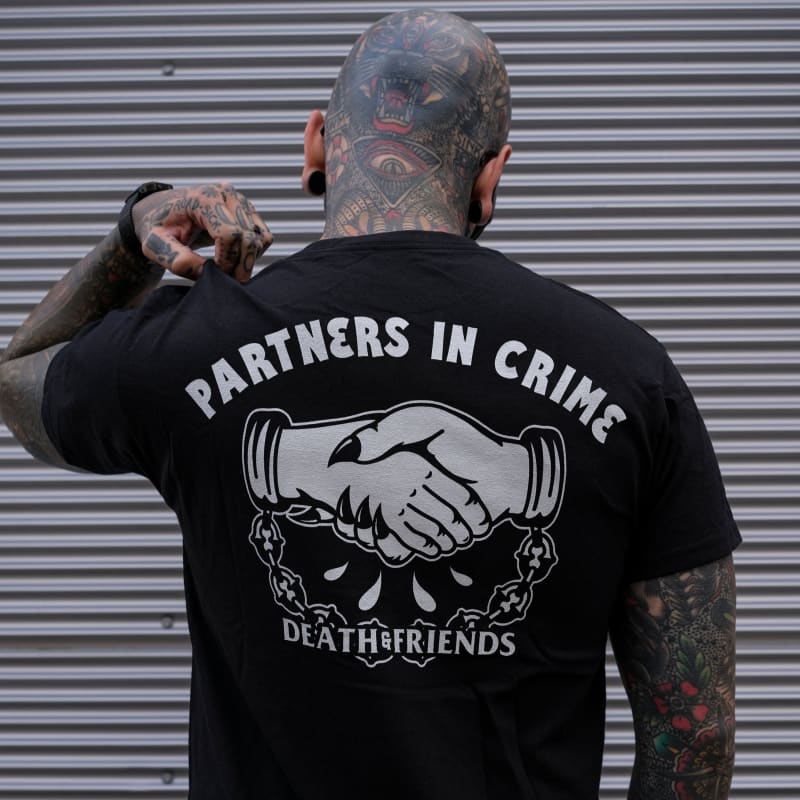 Partners in Crime T-shirt - Tattoo Style Down