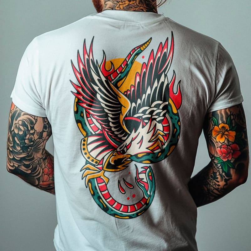 Tattooed Heart T-shirt - Death and Friends - Tattoo