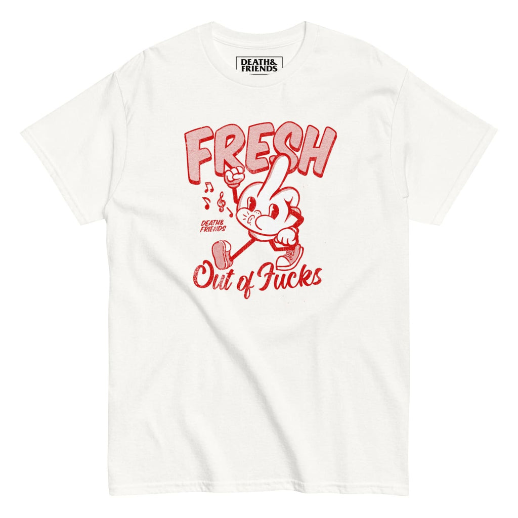 50s Fresh out of Fucks t-shirt - Death and Friends - Funny