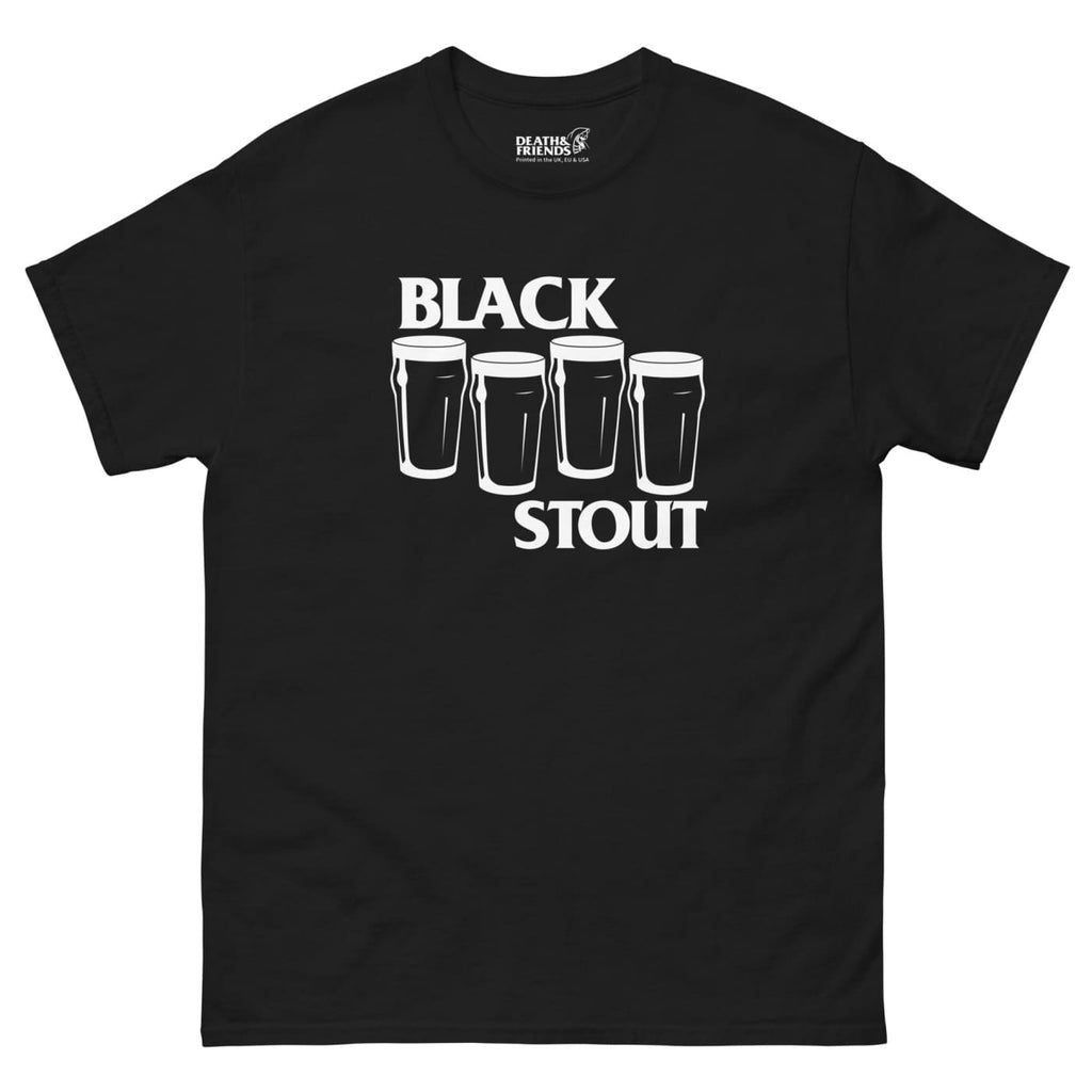 Black Stout T-Shirt - Death and Friends - Drinkers
