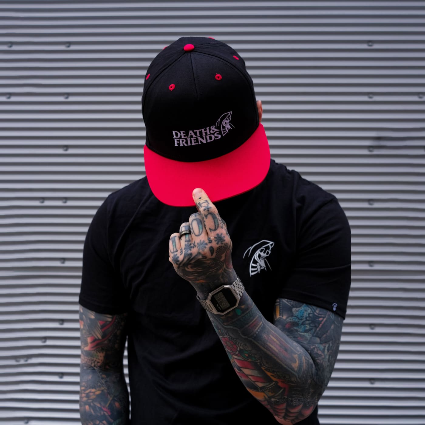 Death & Friends 5 - panel Contrast Snapback Hat - Death