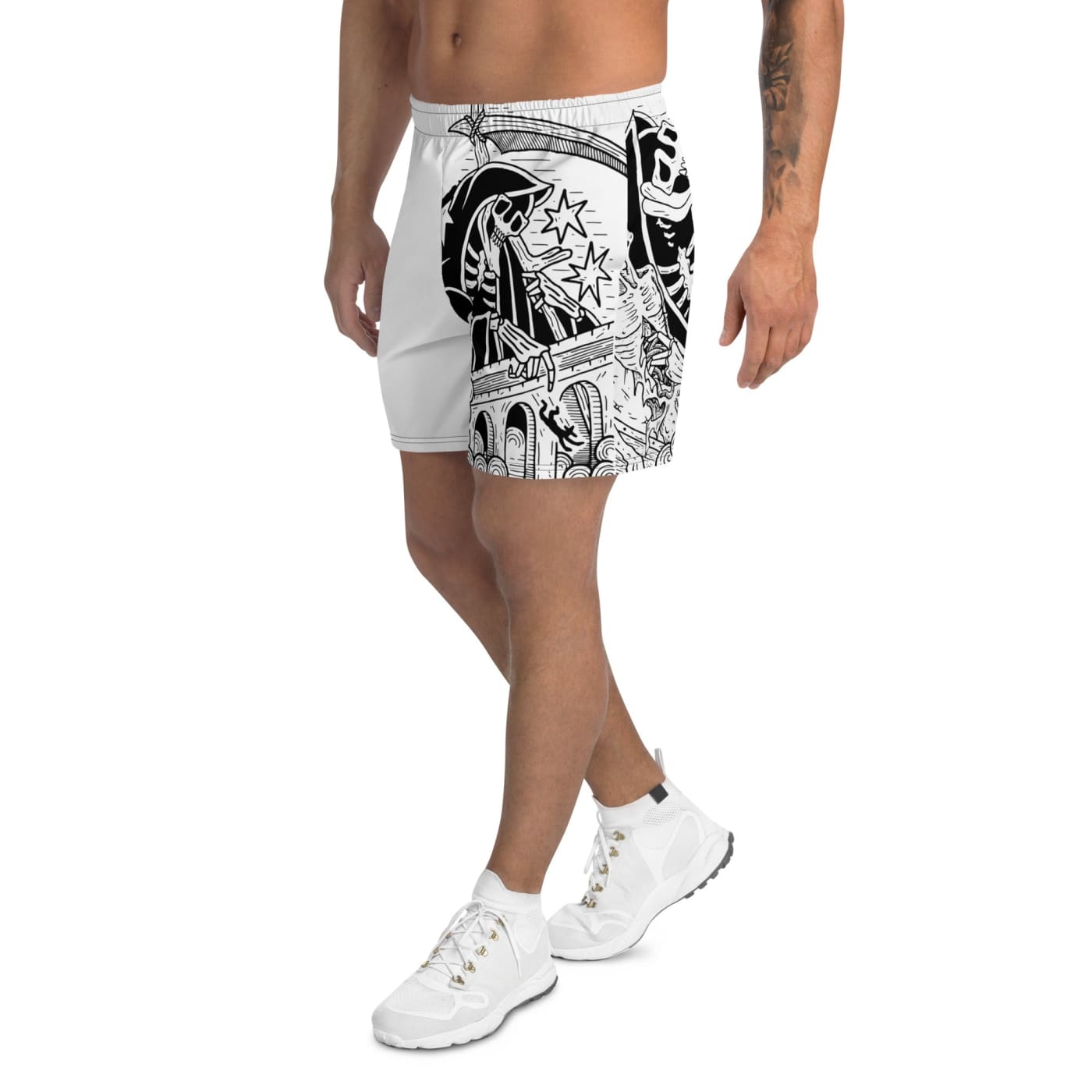 Death & Friends Recycled Athletic Shorts - Punk Gym Clothes