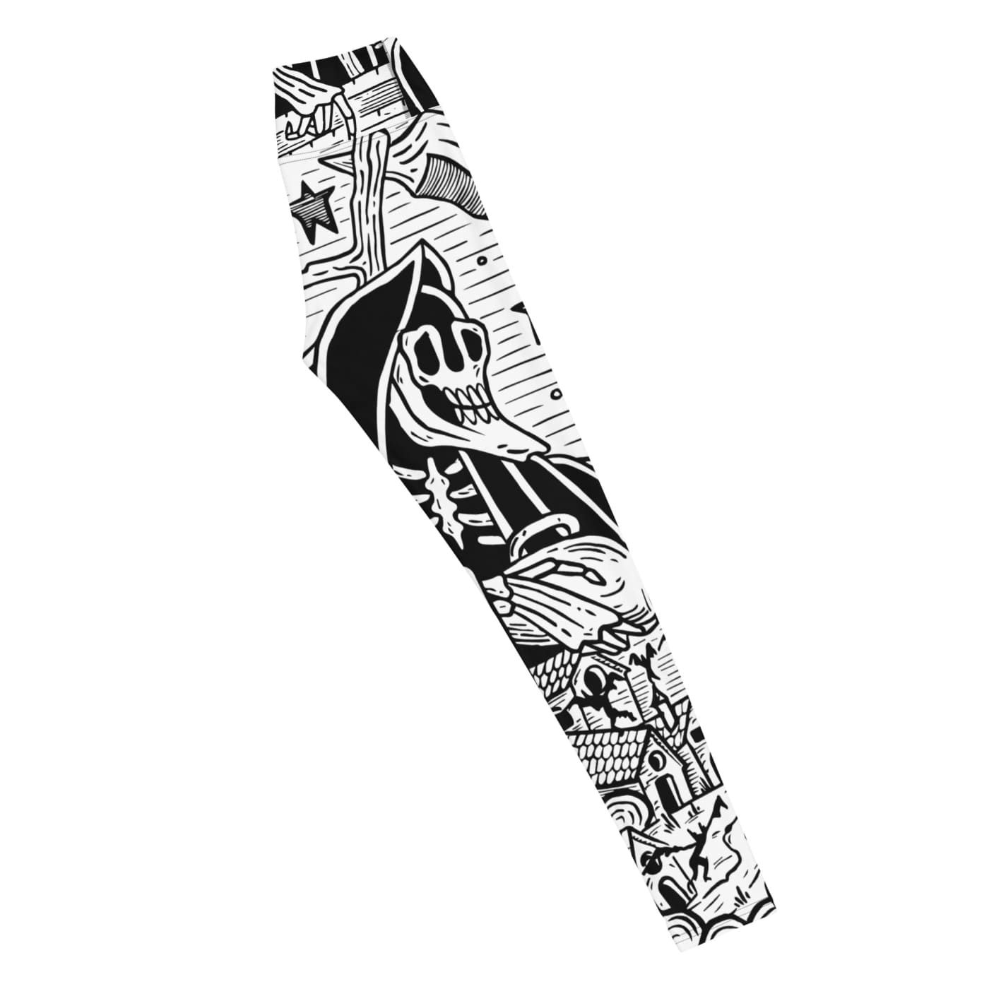 Death & Friends Yoga Leggings - Goth Athletic Wear and Punk