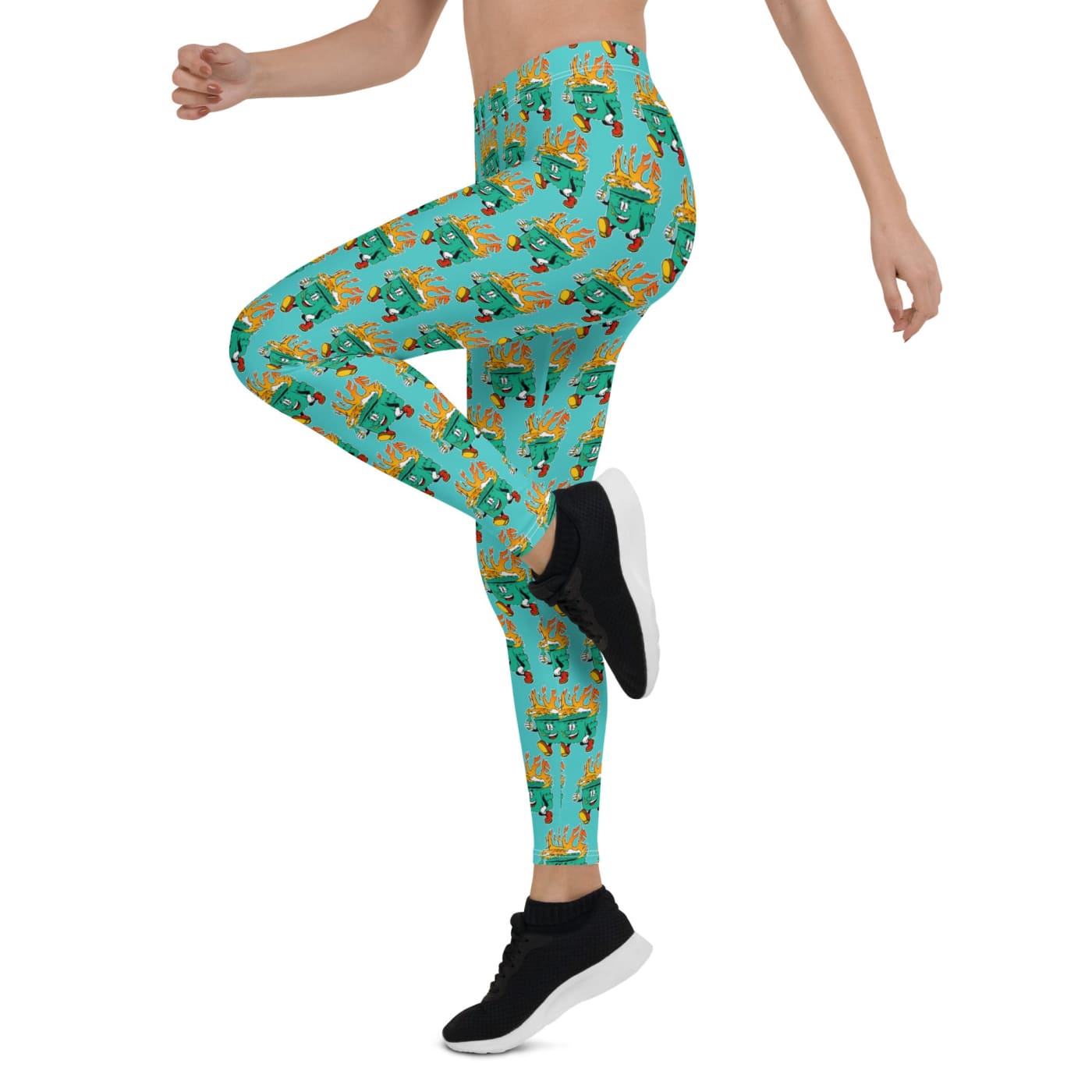 Dumpster Fire Life Yoga Leggings - Death and Friends - Punk