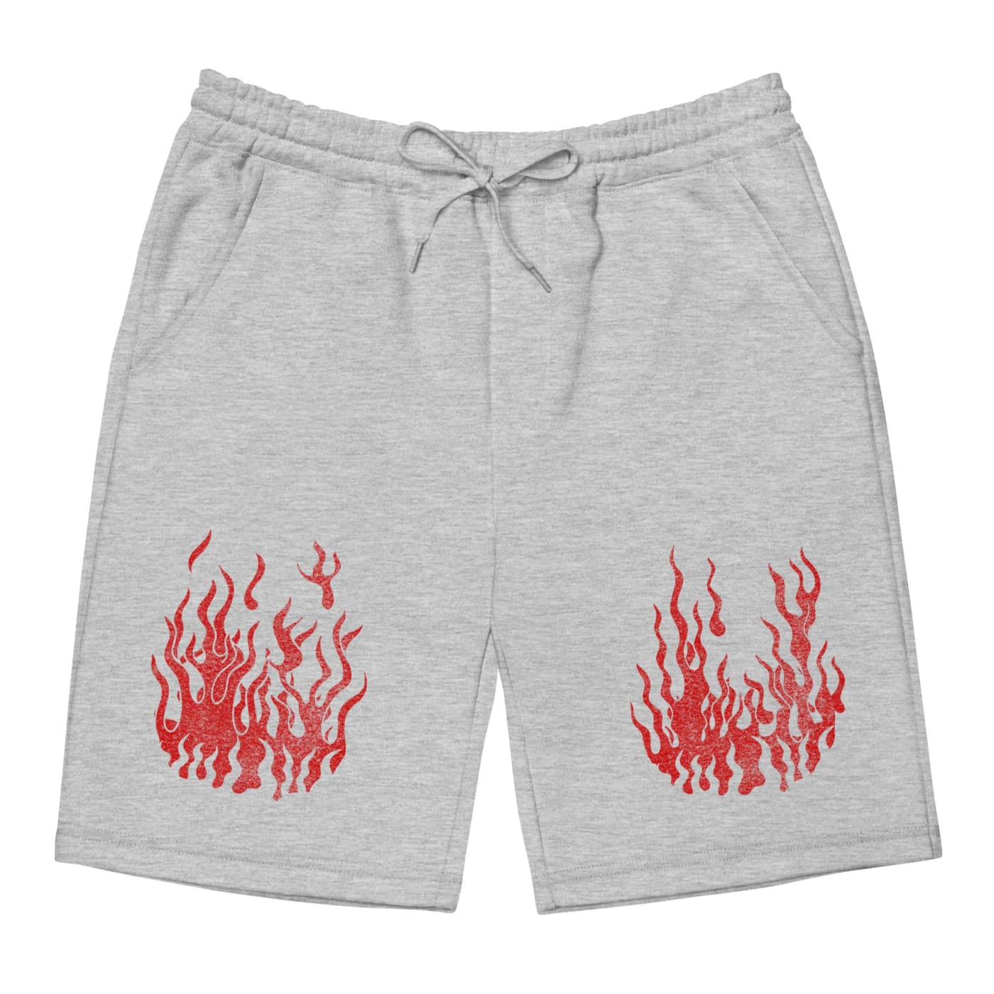 Flaming Men’s Fleece Shorts - Punk Gym Clothes & Goth