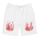 Flaming Men’s Fleece Shorts - Punk Gym Clothes & Goth