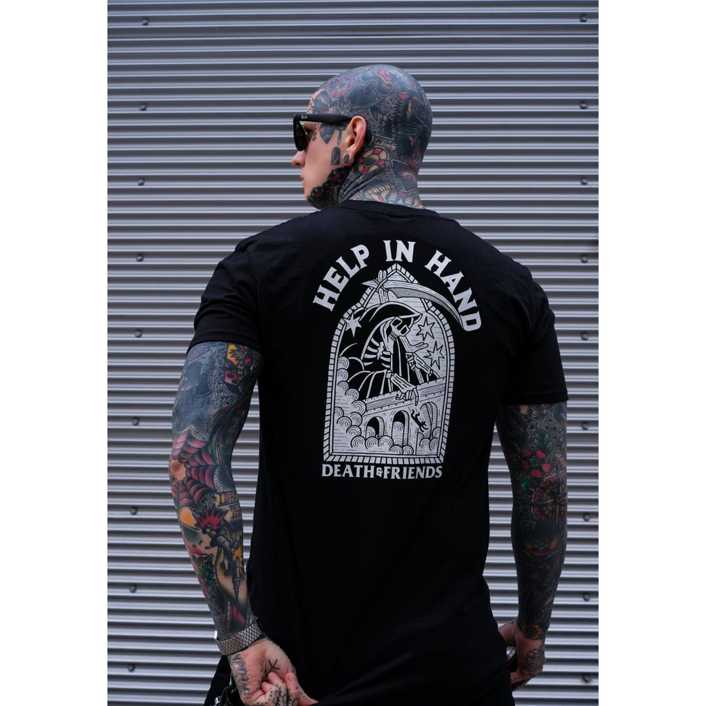 ’Help in Hand’ t - shirt - Death and Friends