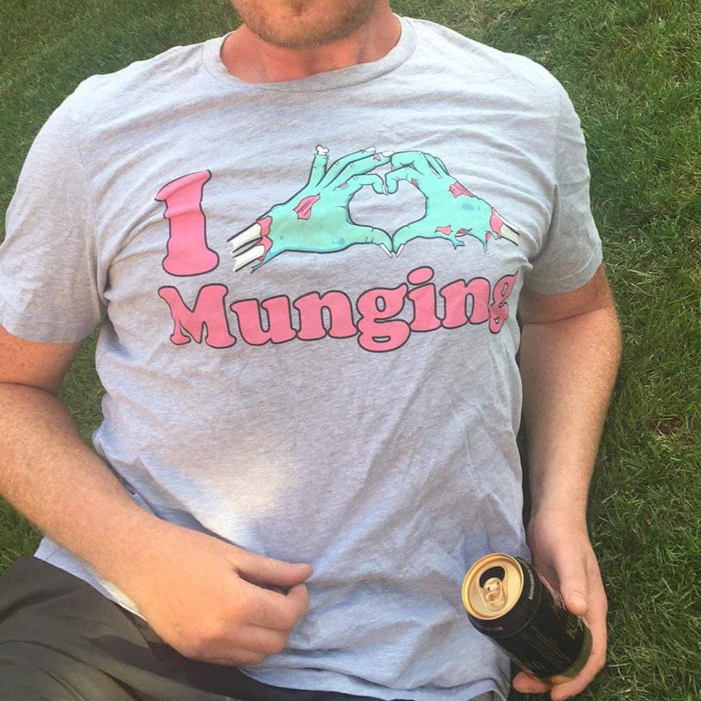 I heart Munging T - shirt - Death and Friends - Rude