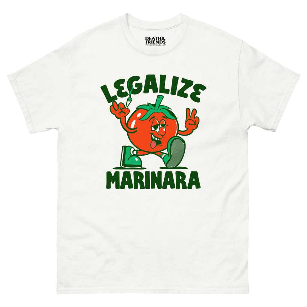 Legalize Marinara Shirt - Death and Friends White / S T