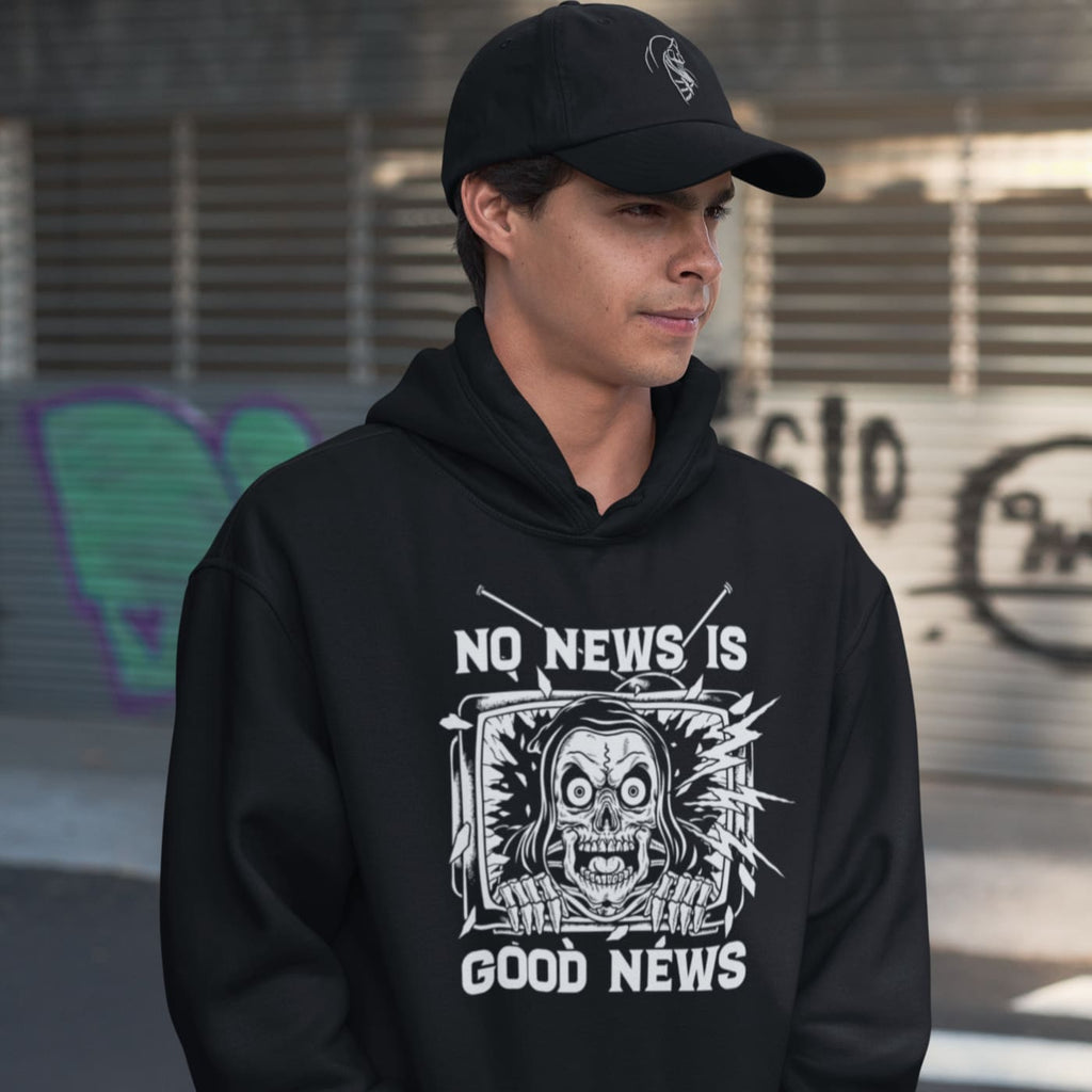 No News is Good Hooded Sweatshirt - Death and Friends Retro