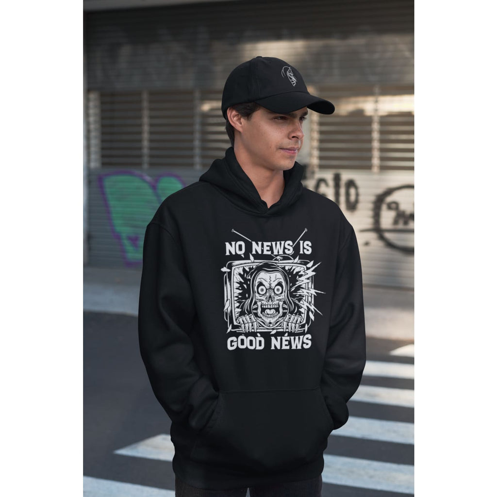 No News is Good Hooded Sweatshirt - Death and Friends Retro