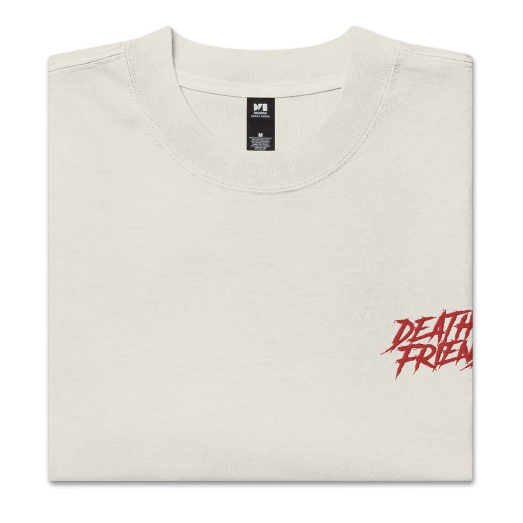 Oversized faded Death & Friends t-shirt