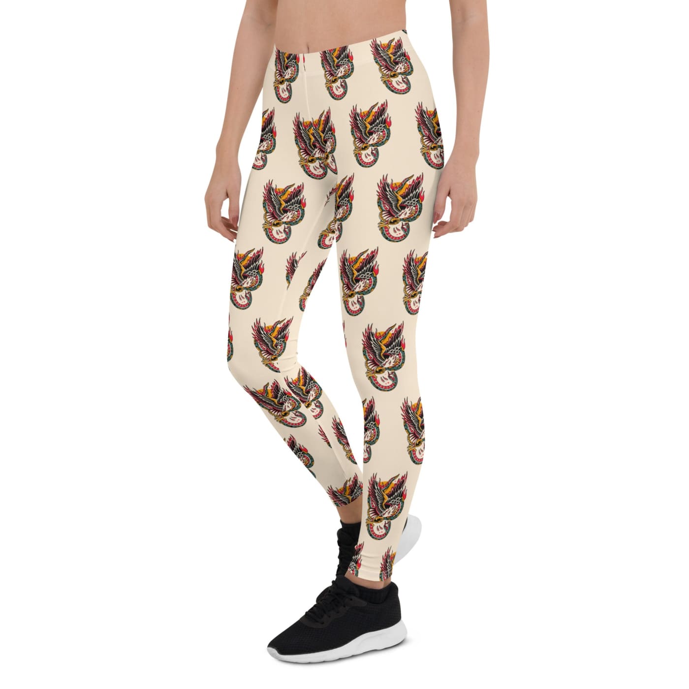 Tattoo American Eagle Yoga Leggings - Death and Friends