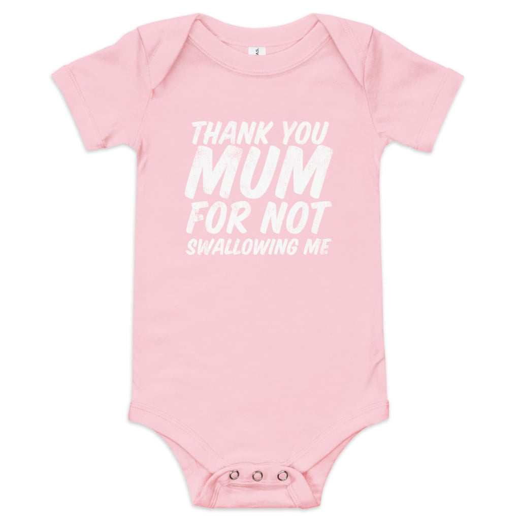 ’’Thanks Mum for Not Swallowing Me’ Punk Baby Onesies