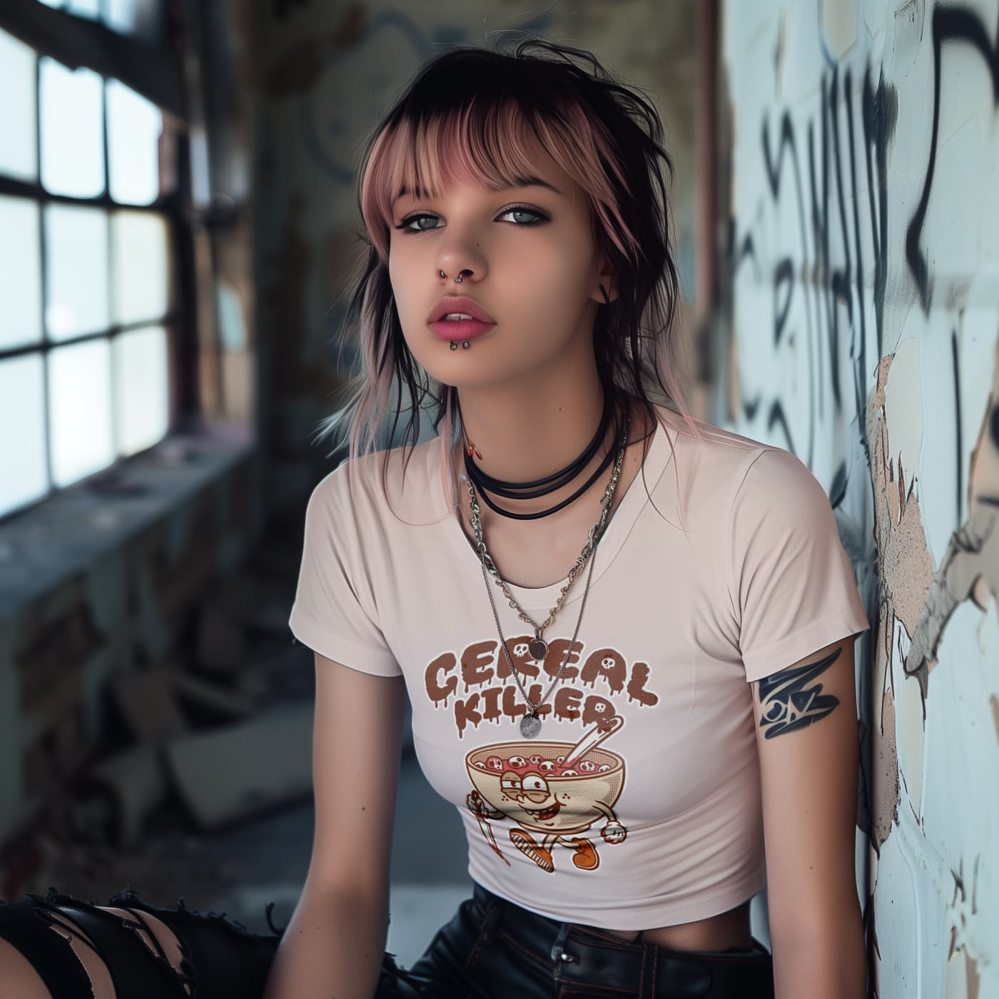 Women’s Cereal Killer crop top - Death and Friends