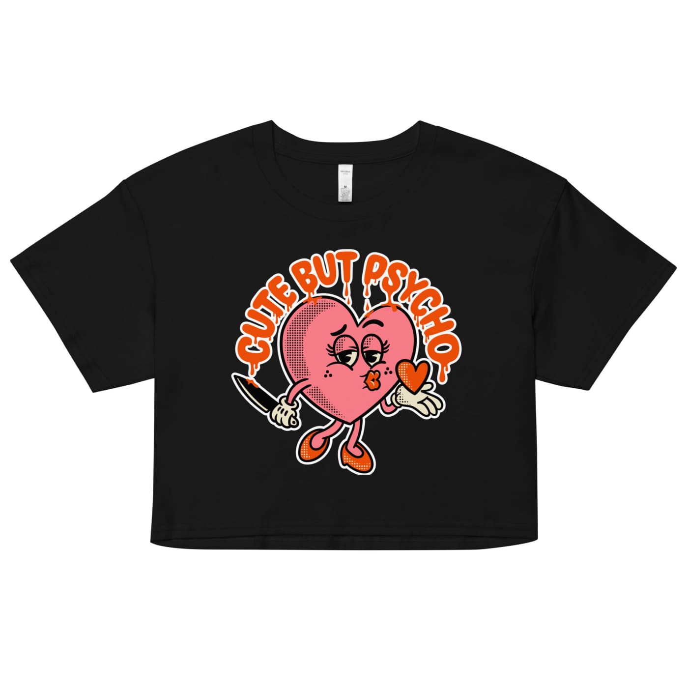 Women’s Cute But Psycho crop top - Death and Friends