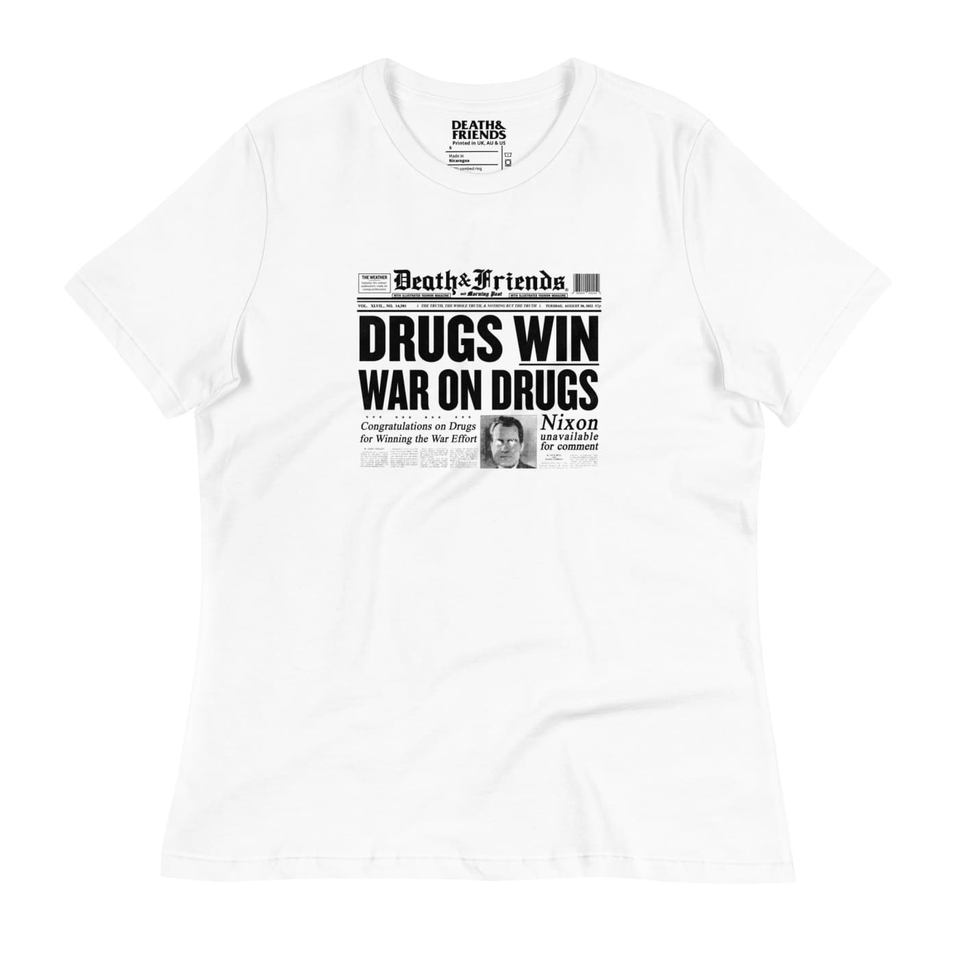 Women’s Drugs Win War on Drugs crop tee - Death