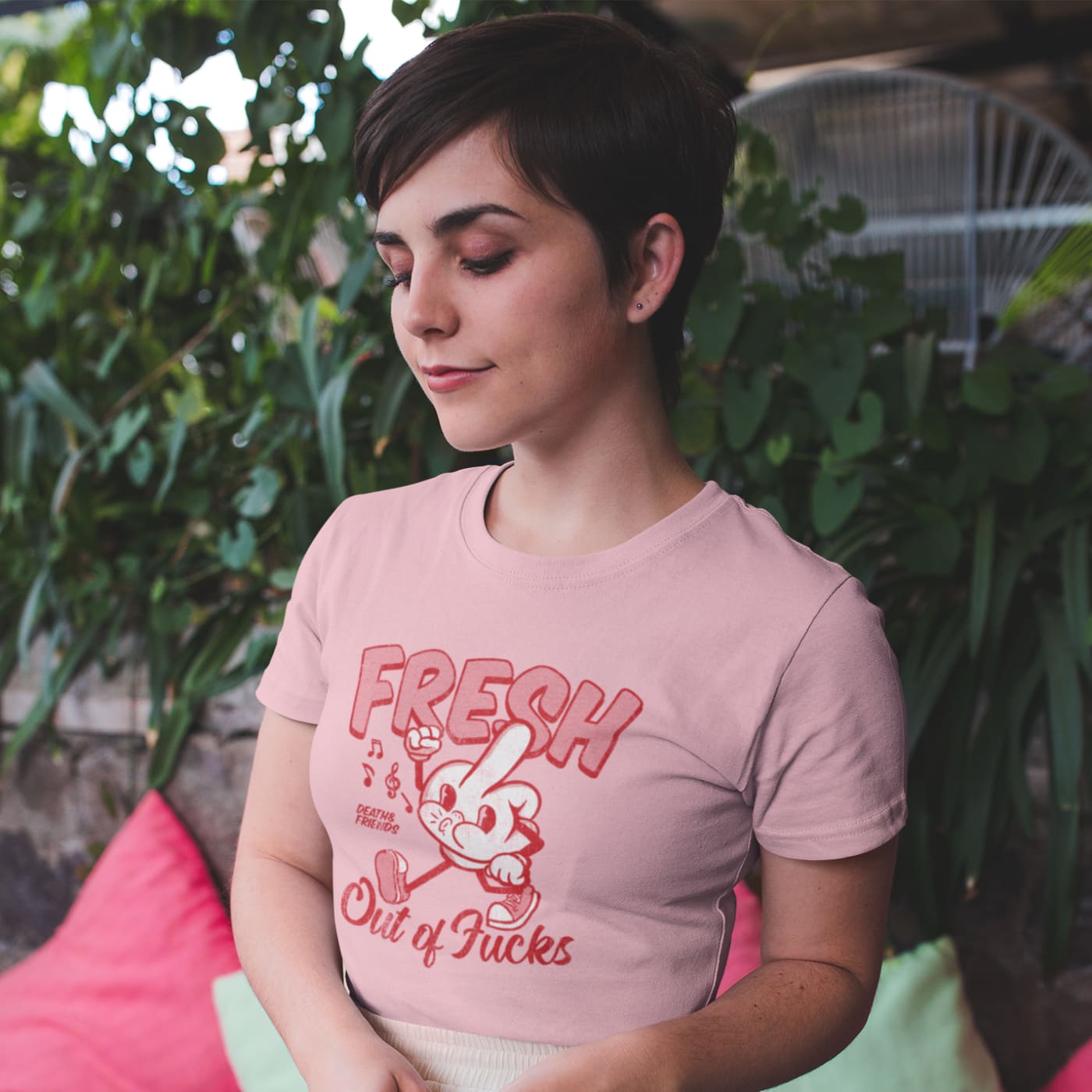 Women’s ’Fresh out of Fucks’ t - shirt - Death