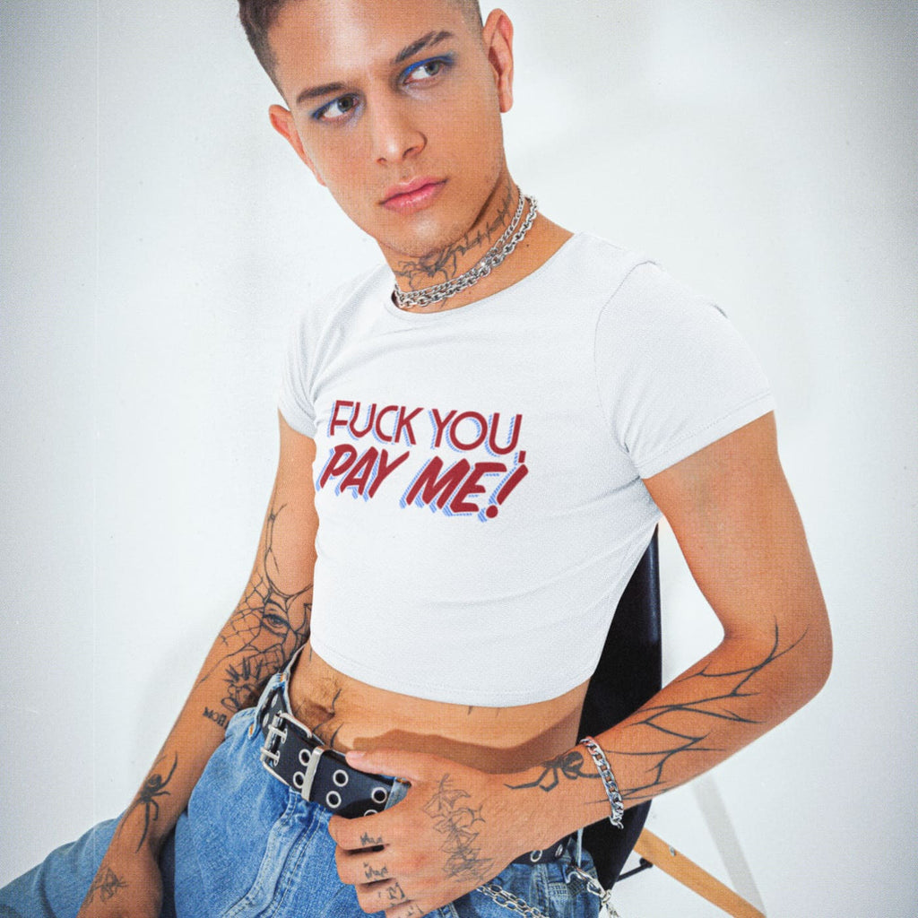 Women’s ’Fuck You Pay Me!’ Crop Top - Death