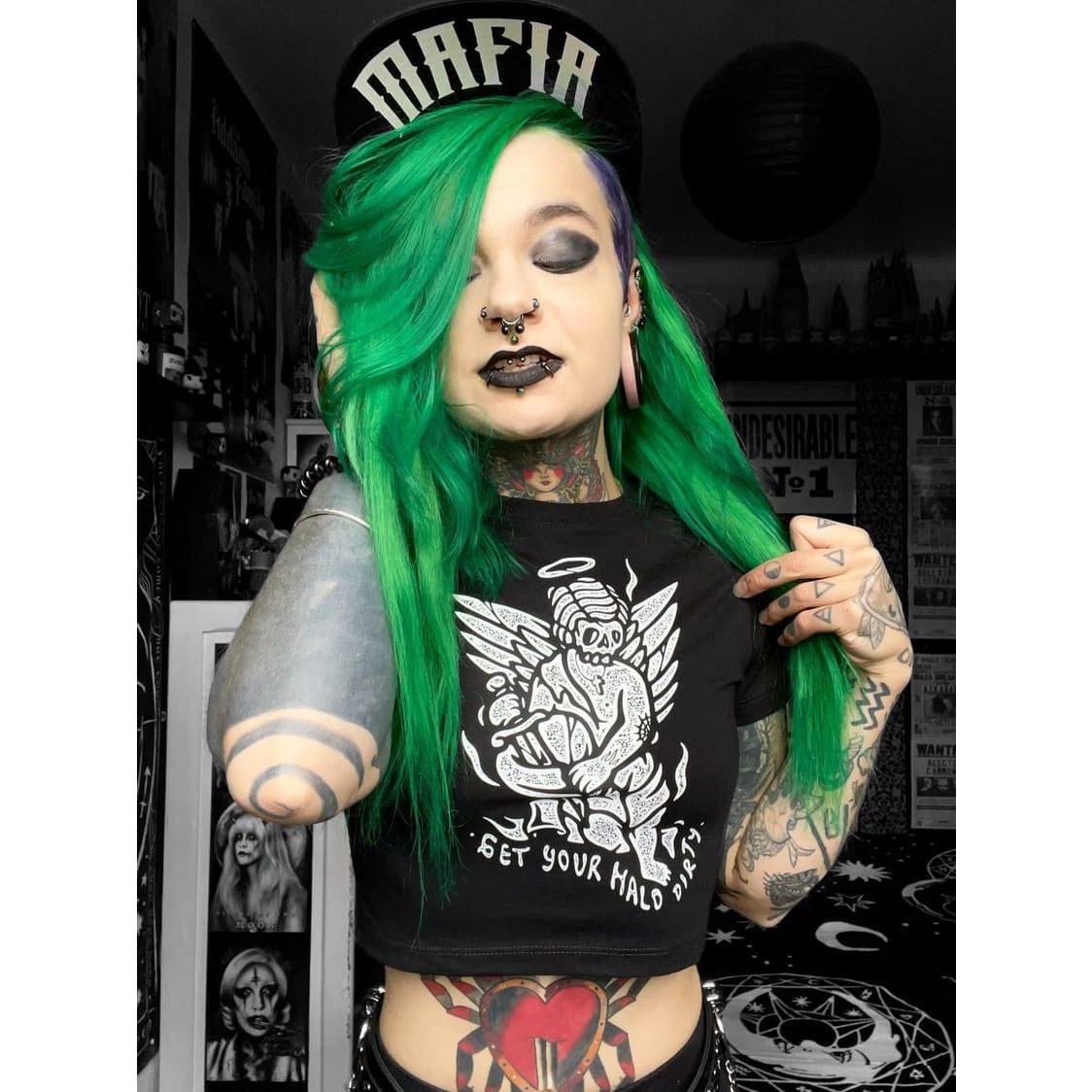 Women’s Get your Halo Dirty Crop Top - Death and Friends