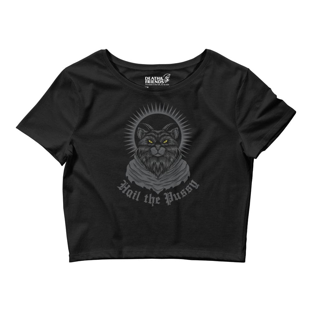 Women’s Hail the Pussy crop top - Death and Friends Cat