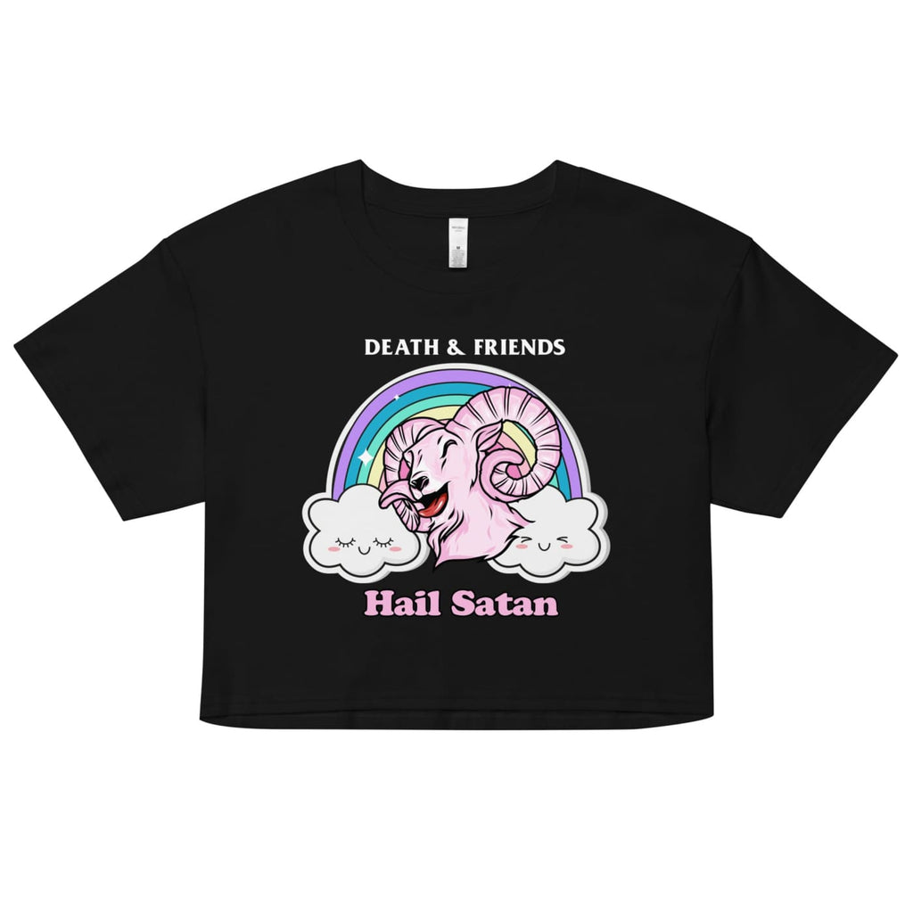 Women’s Kawaii Hail Satan Cropped T - Shirt - Death