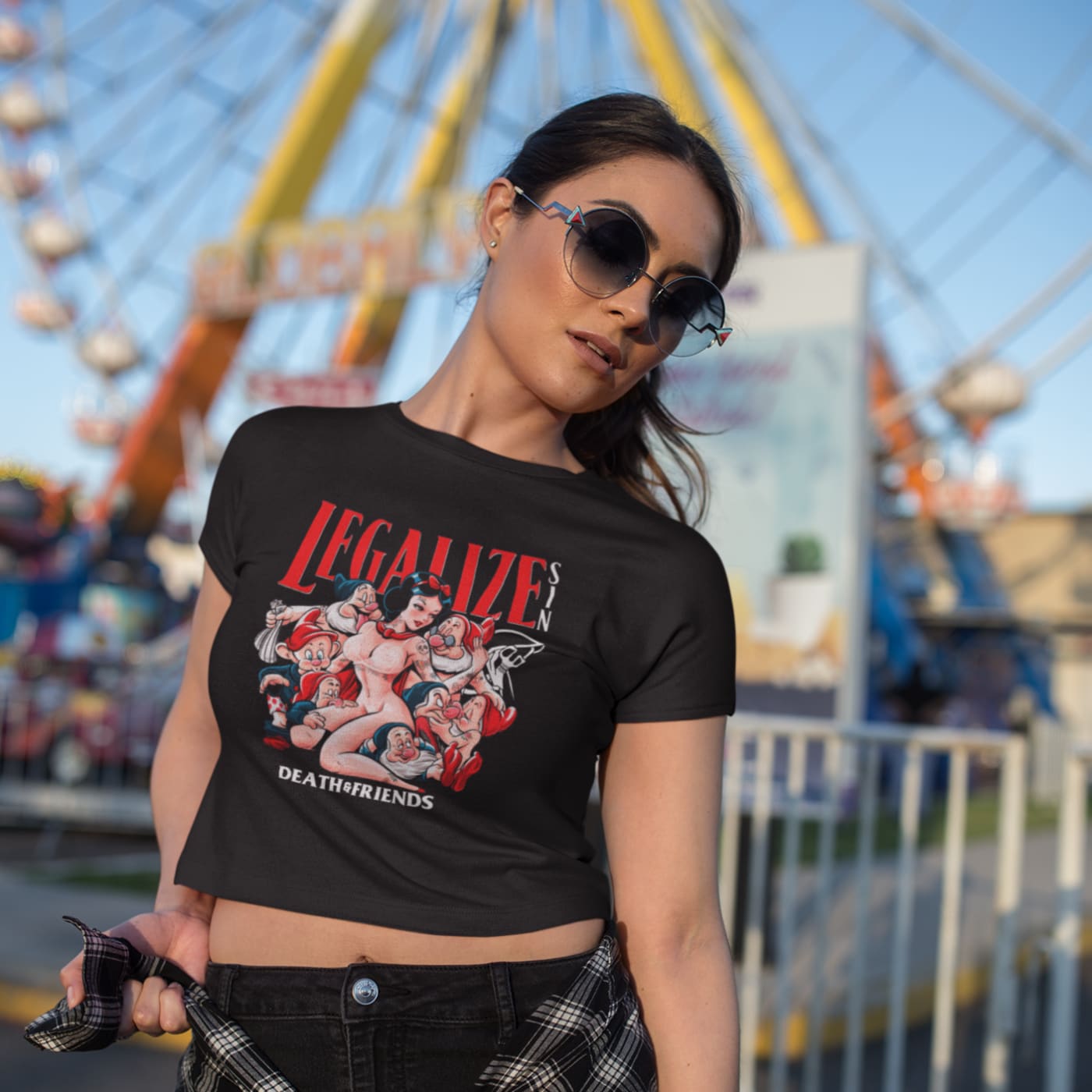 Women’s ’Legalize Sin’ Crop Top - Death and Friends