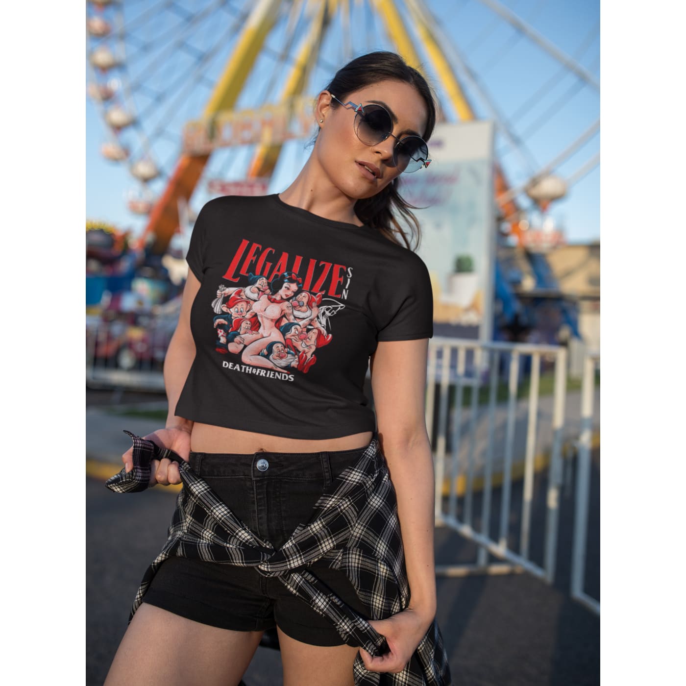 Women’s ’Legalize Sin’ Crop Top - Death and Friends