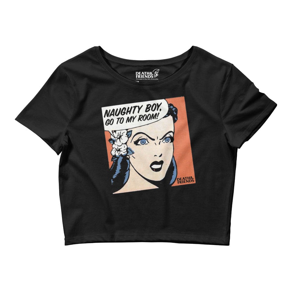 Women’s ’Naughty Boy’ Crop Top - Death and Friends