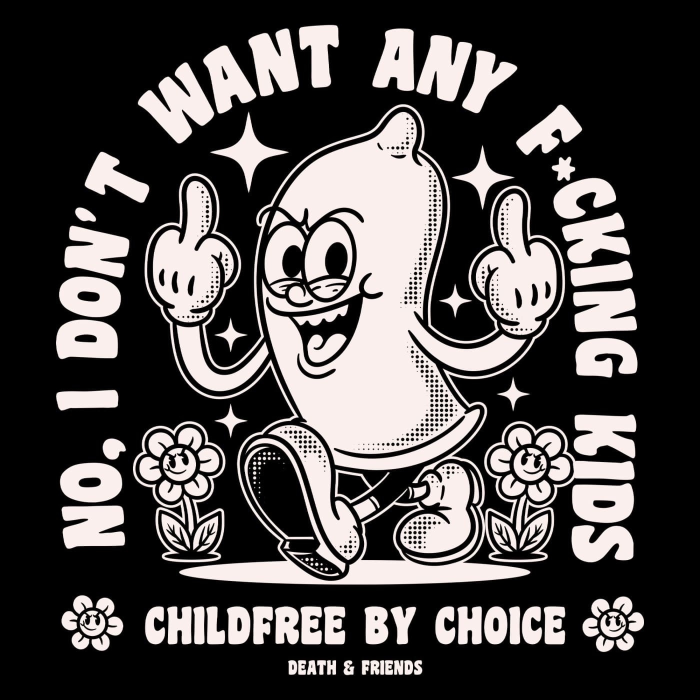 Women’s No I Don’t Want Any Fucking Kids Crop top