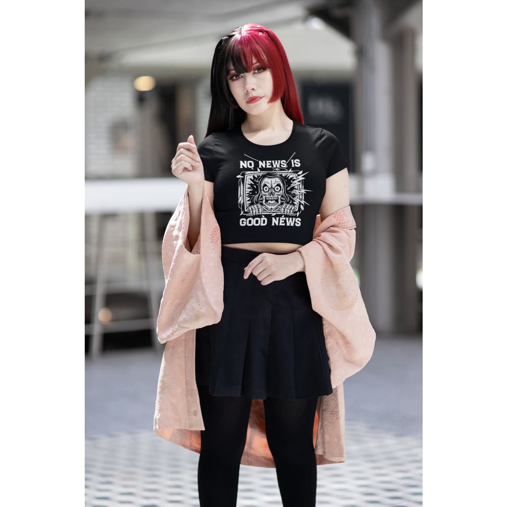 Women’s No News Is Good Crop Top - Death and Friends Cult