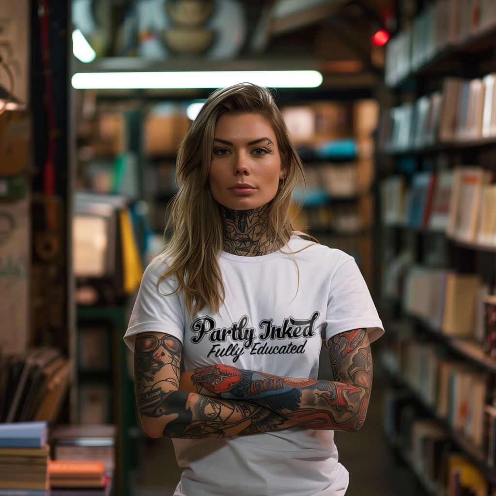 Women’s ’Partly Inked Fully Educated’ T - Shirt
