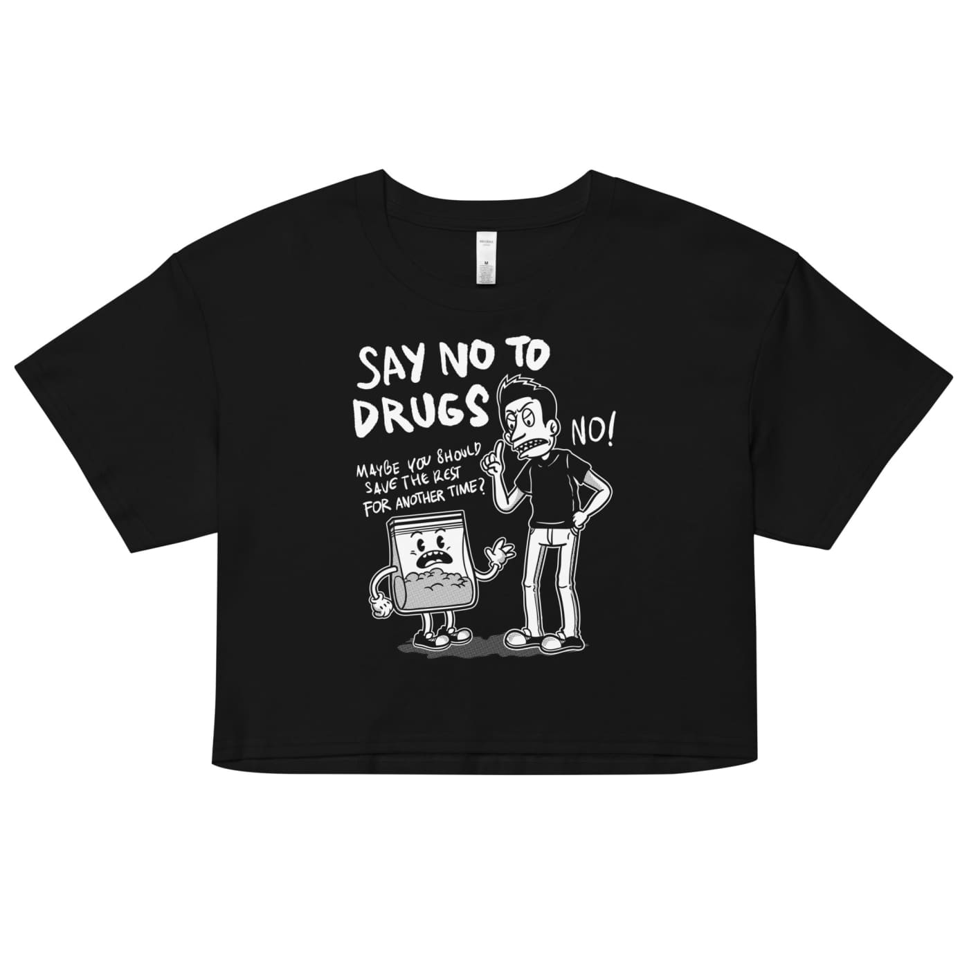 Women’s ’Say No to Drugs’ Crop Top - Death