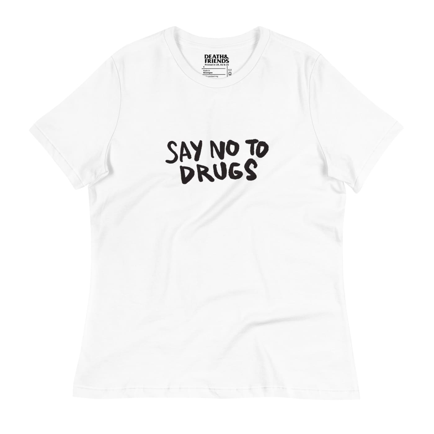 Women’s ’Say No to Drugs’ Ironic T - shirt - Death