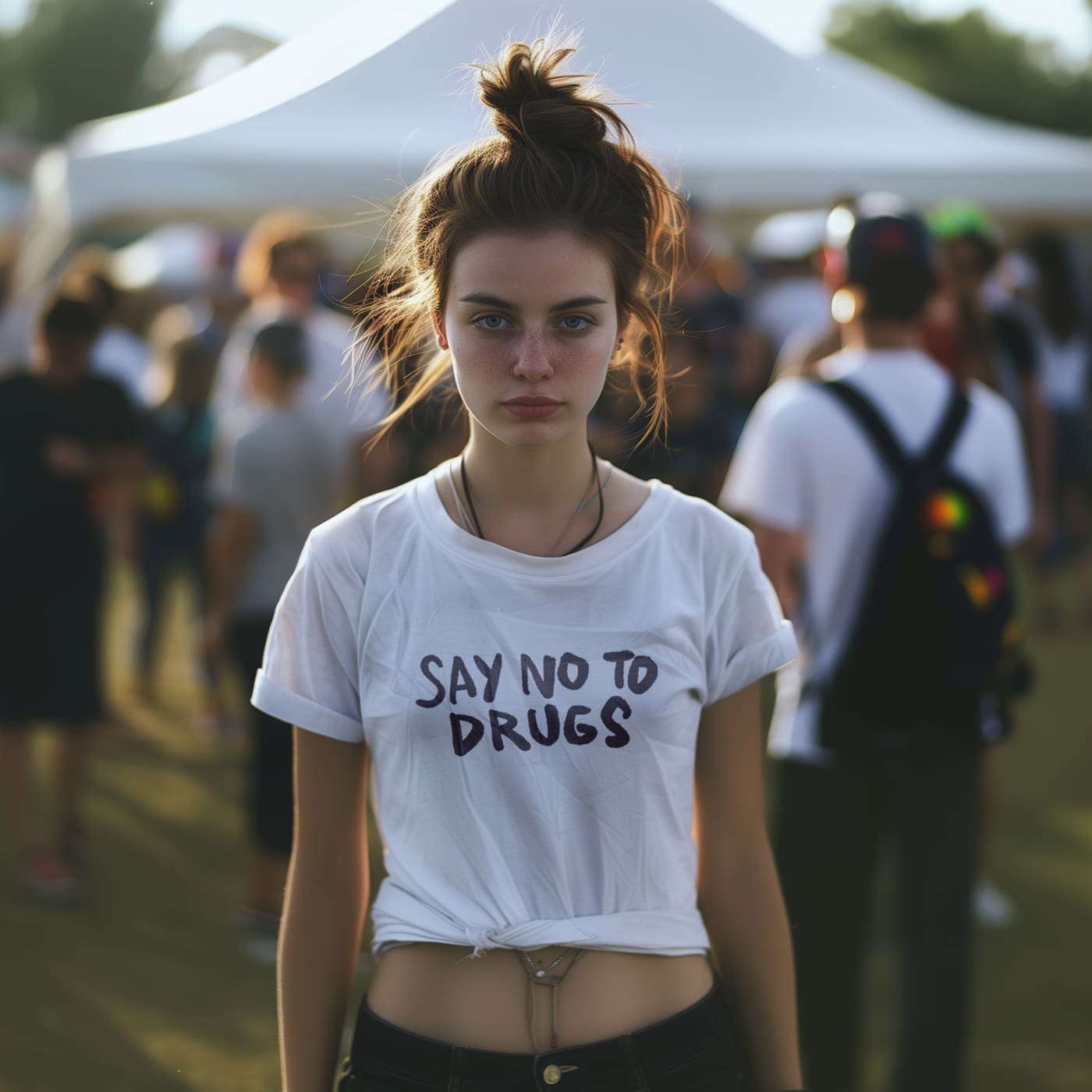 Women’s ’Say No to Drugs’ Ironic T - shirt - Death