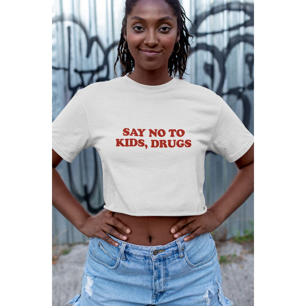 Women’s ’Say No to Kids Drugs’ Crop Top - Death