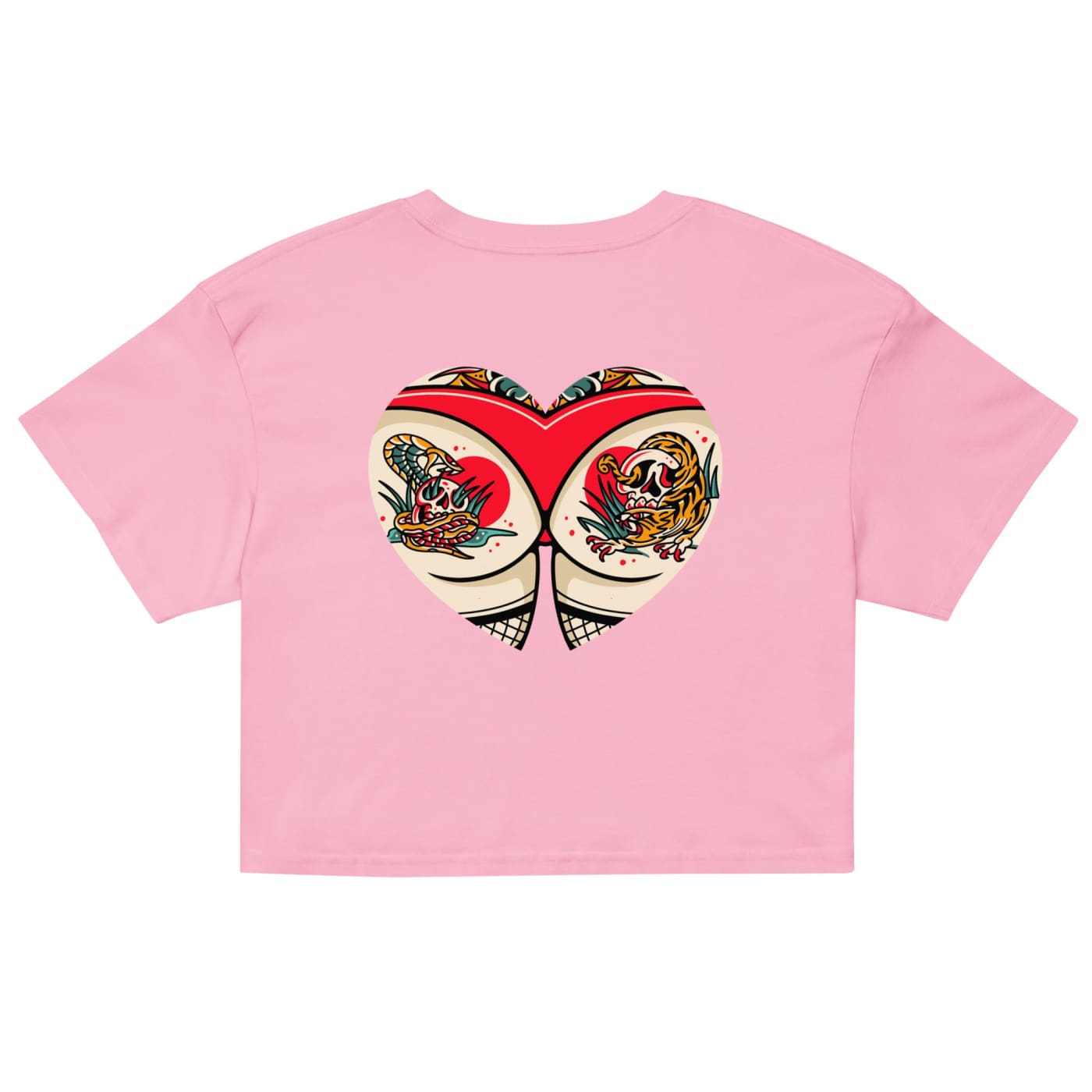 Women’s Tattooed Heart crop top - Death and Friends