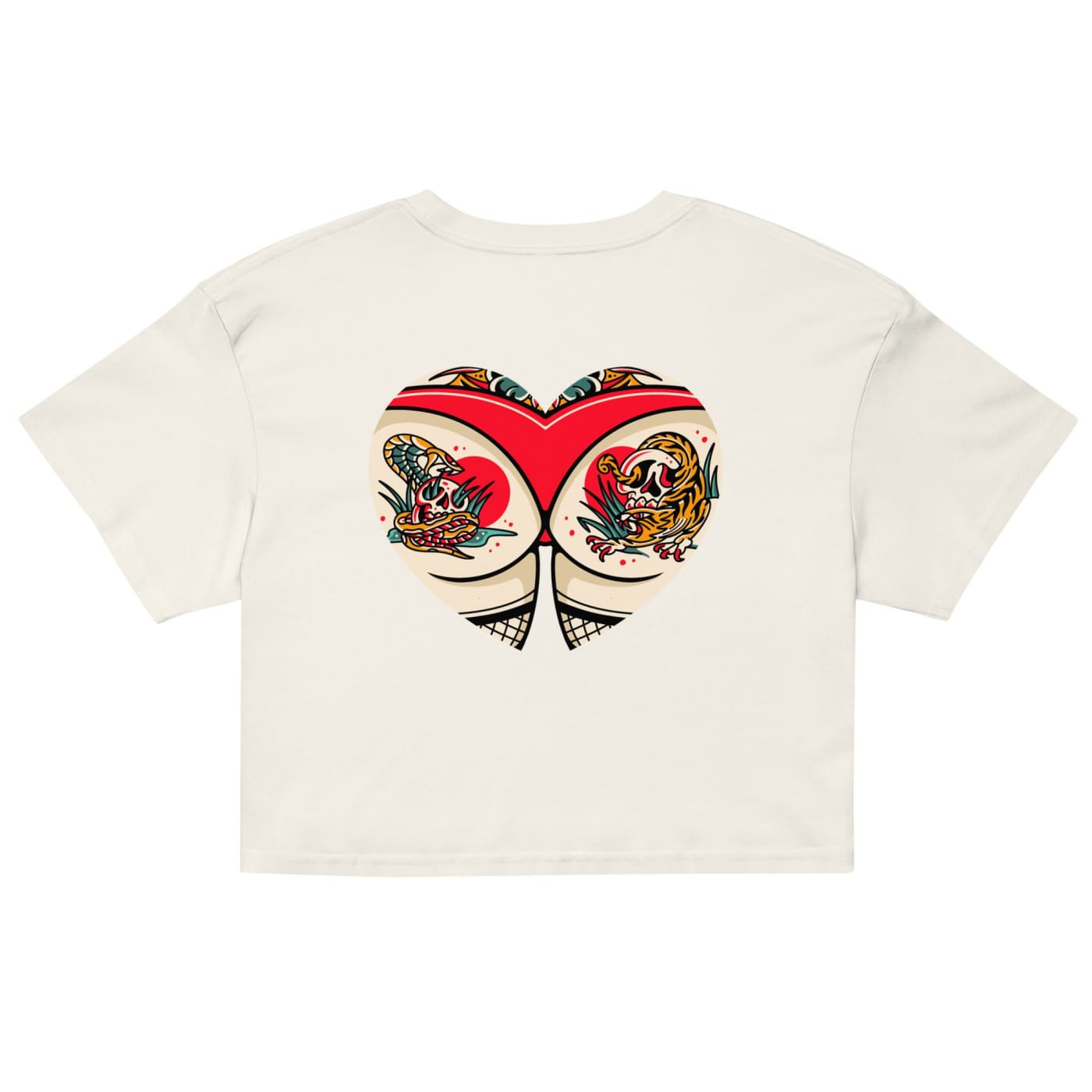 Women’s Tattooed Heart crop top - Death and Friends