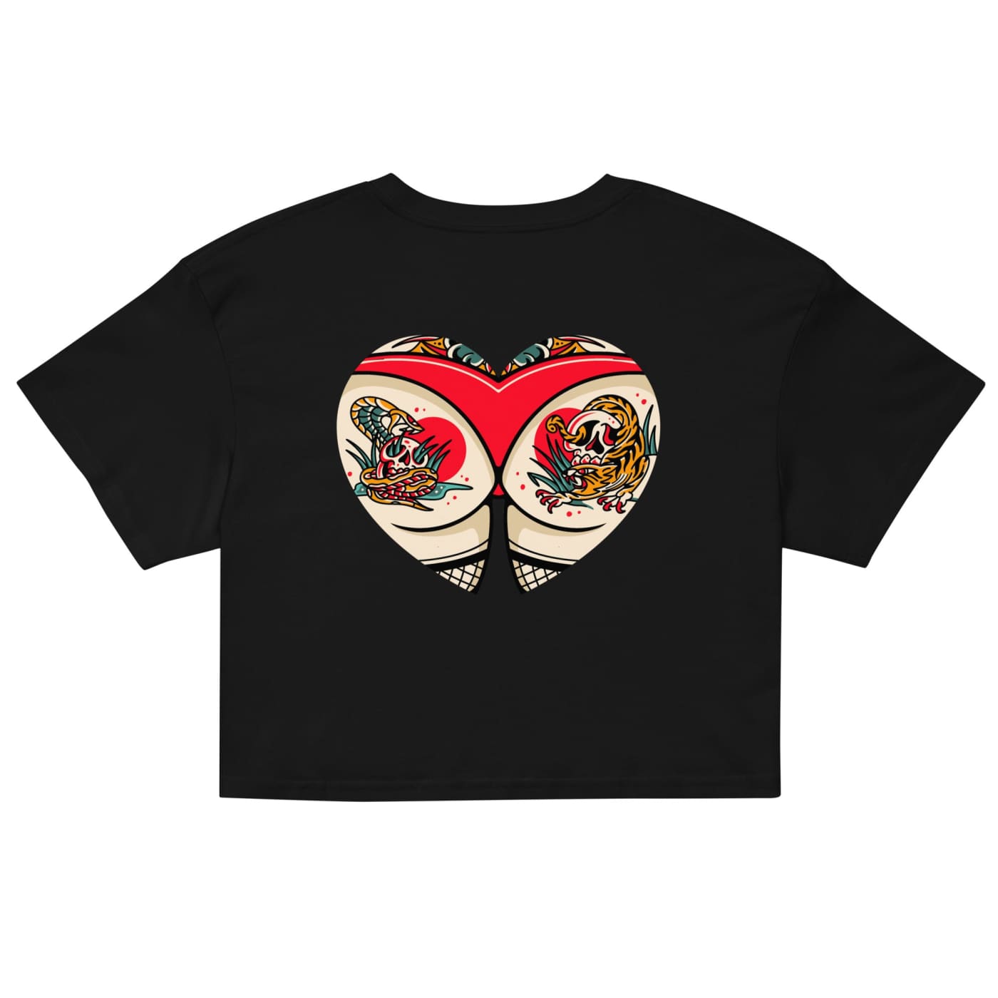 Women’s Tattooed Heart crop top - Death and Friends